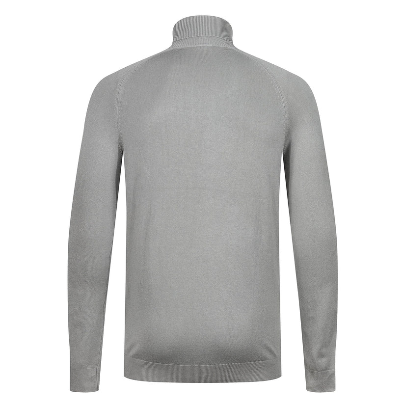 City Comfort Mens Turtle Roll Neck Jumper Lightweight Knit Sweater Casual Top - QHA UK