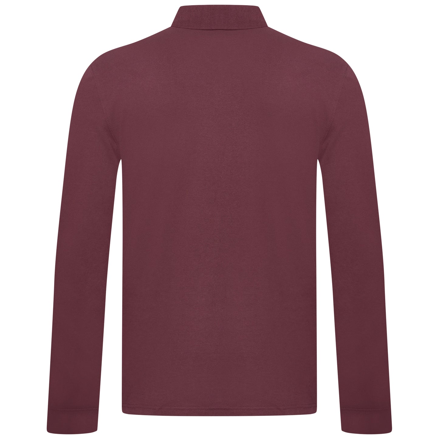 Everett Wales Mens Cotton Pique Long Sleeve Polo Shirt Casual Regular Fit - QHA UK