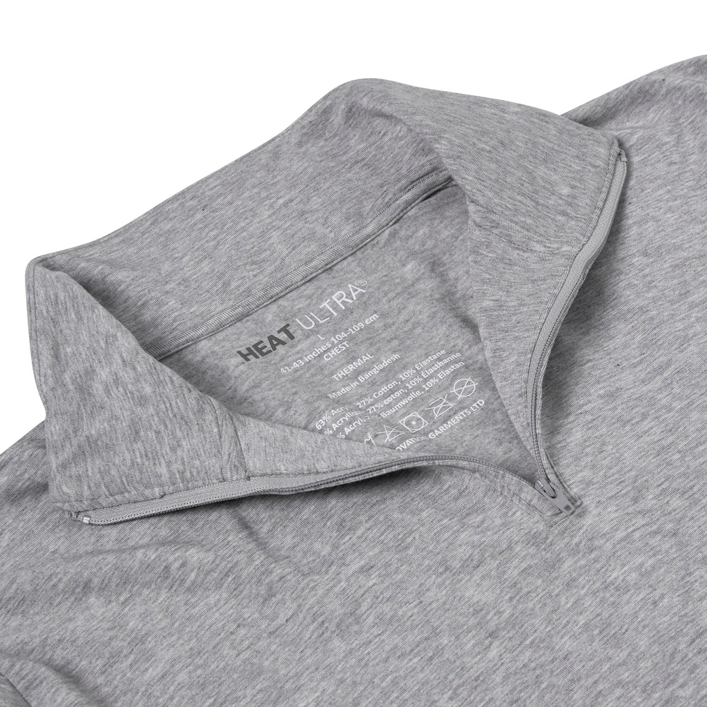 Mens Thermal Quarter Zip Pullover Stretch Lightweight Layering Top