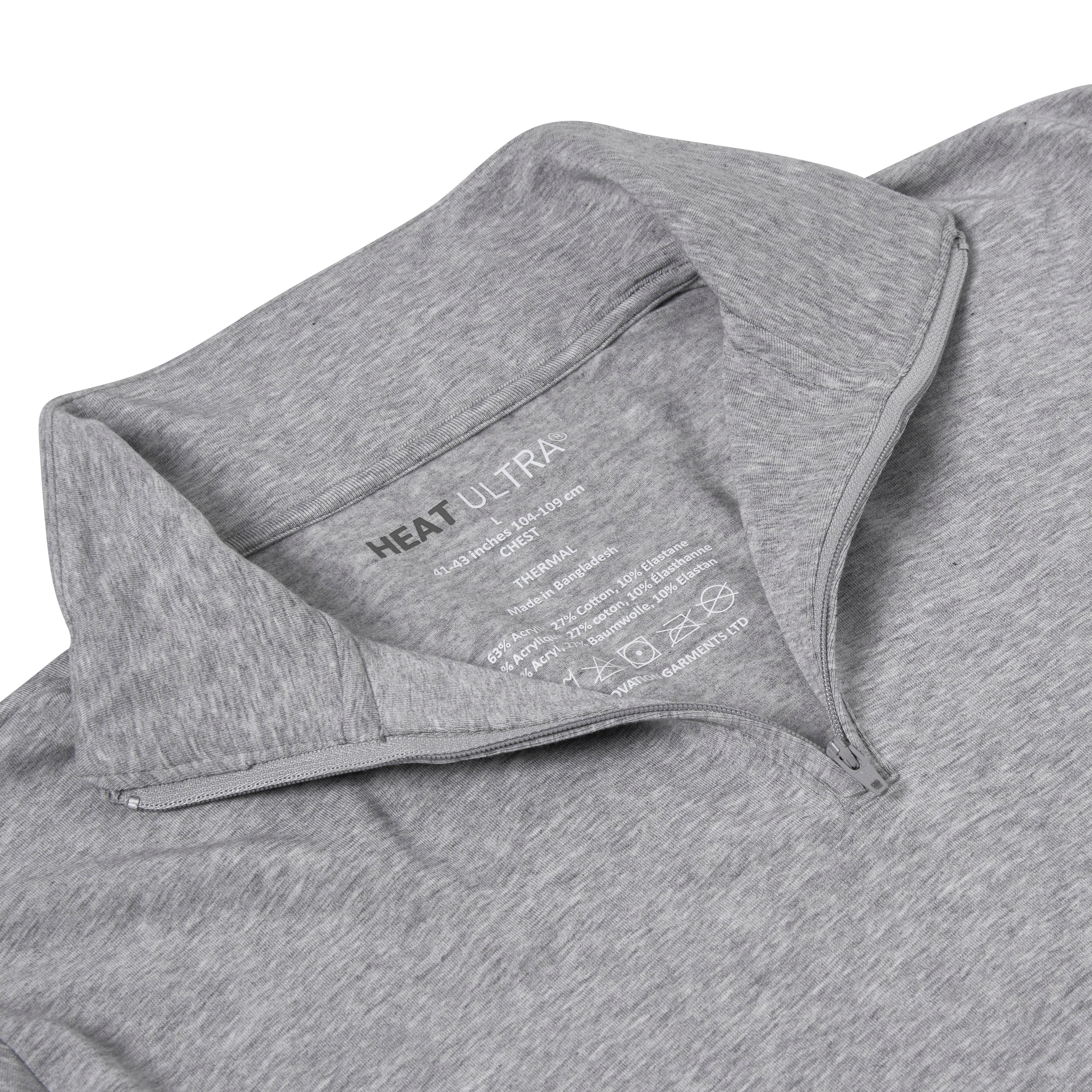 Mens Thermal Quarter Zip Pullover Stretch Lightweight Layering Top
