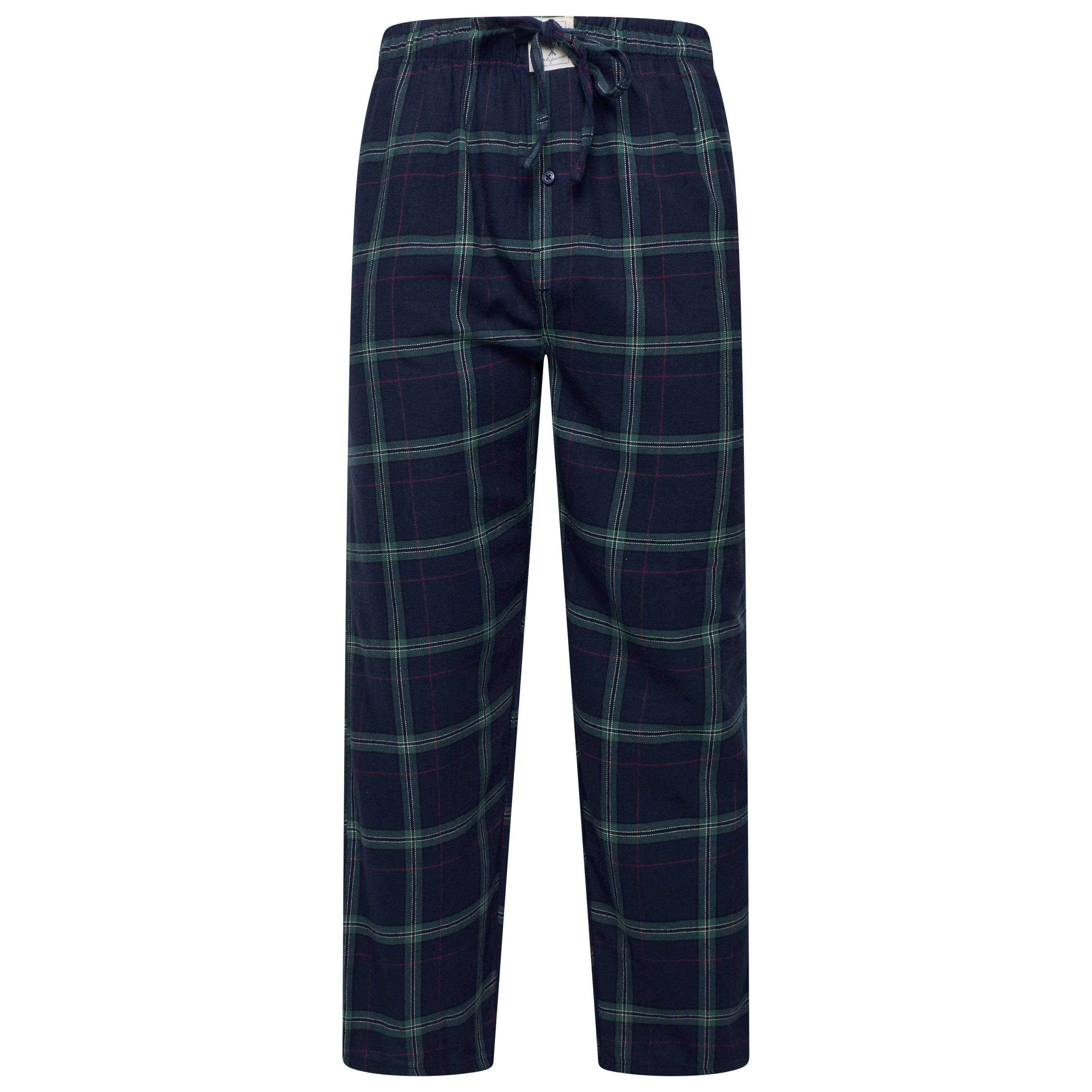 Lucky Brand Mens Henley Pyjama Set Flannel Check Lounge Pants PJs S-XL