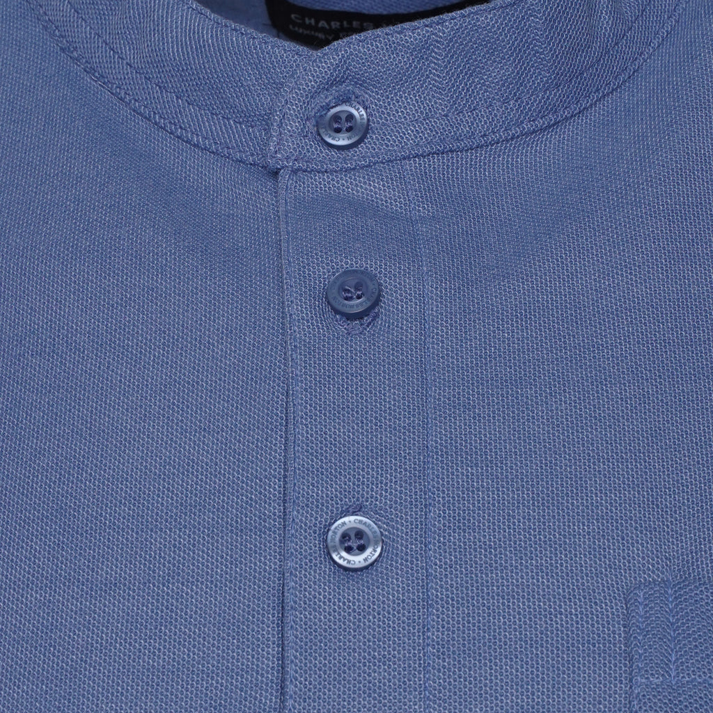 Charles Norton Grandad Collar Polo Shirt