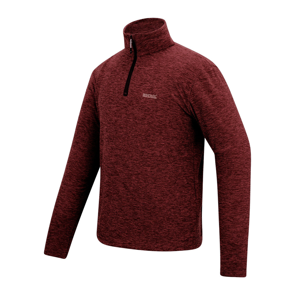 Regatta Thompson Marl Mens Quarter Zip Fleece Sweatshirt Pullover Top
