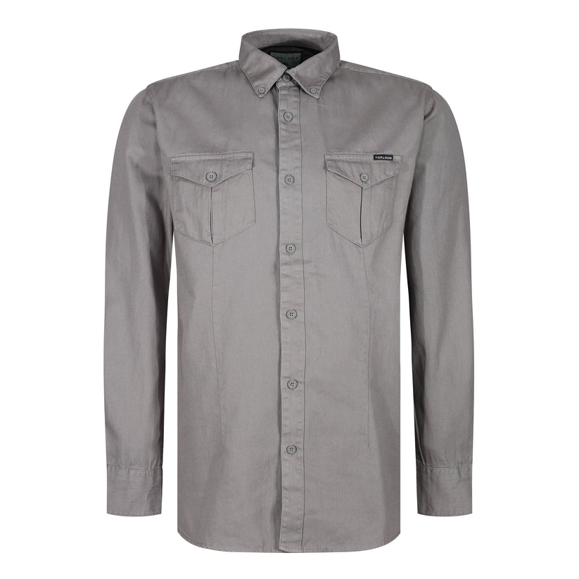 TL London Mens Cotton Button Down Shirt Long Sleeve Smart Casual Work Formal Top - QHA UK
