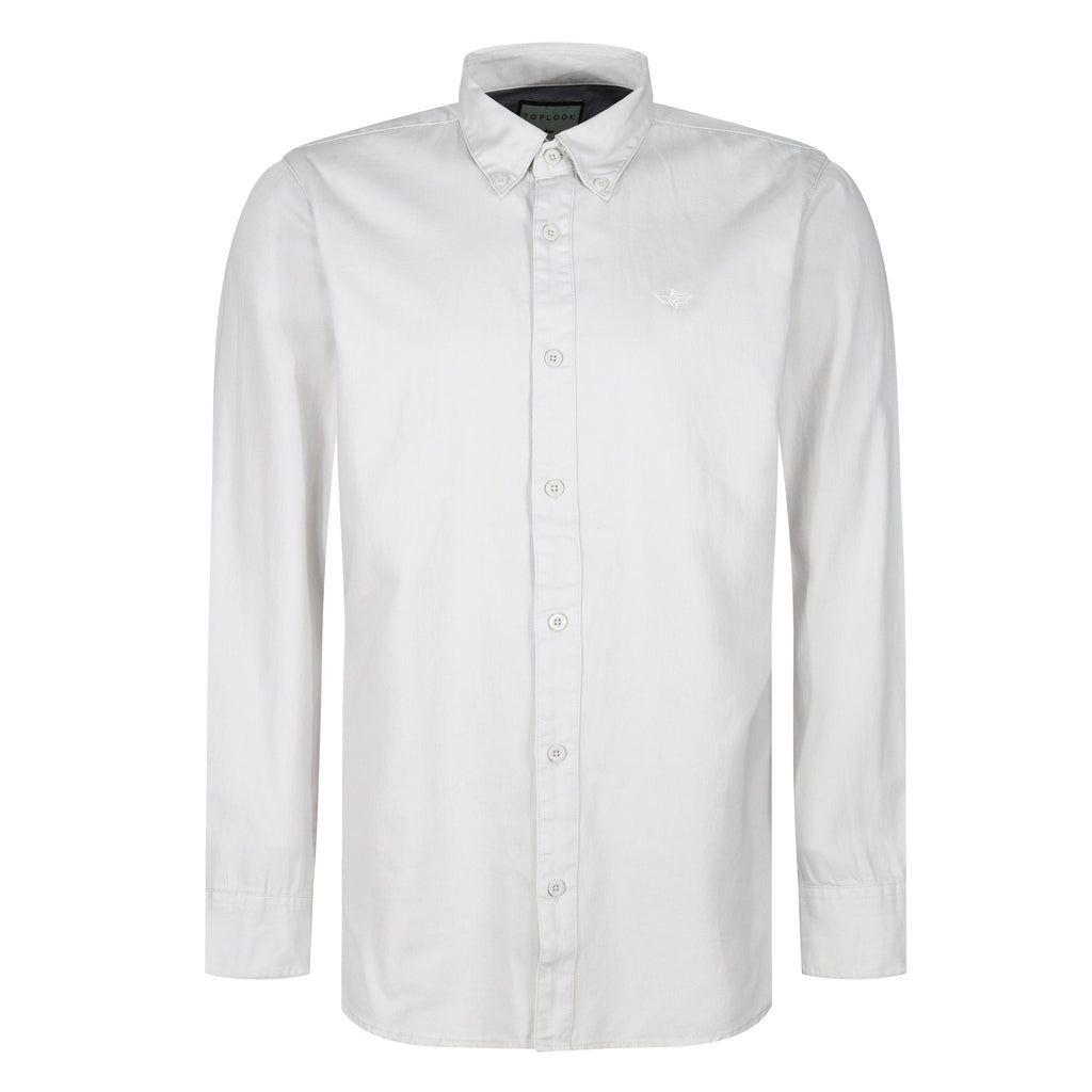 TL London Mens 100% Cotton Shirt Long Sleeve Button Down Smart Casual Regular Fit