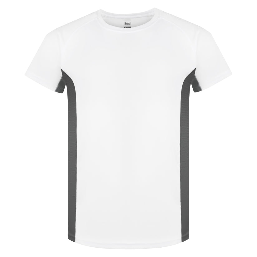 Roly Mens Gym T-Shirt Quick Dry Breathable Running Sports Contrast Panel Tee - QHA UK