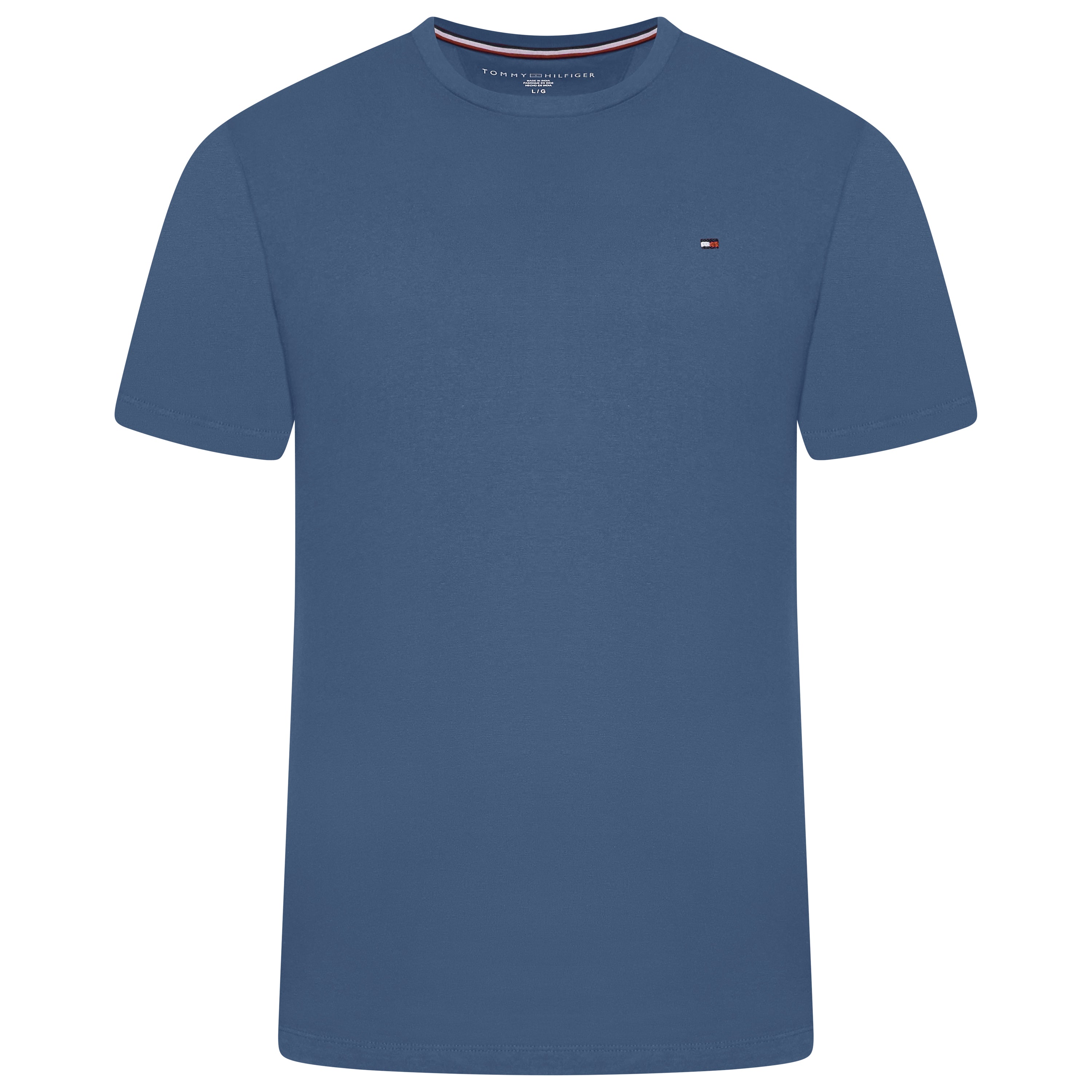 Tommy Hilfiger Mens Flag Embroidered Cotton Crew Neck T-Shirt S-2XL