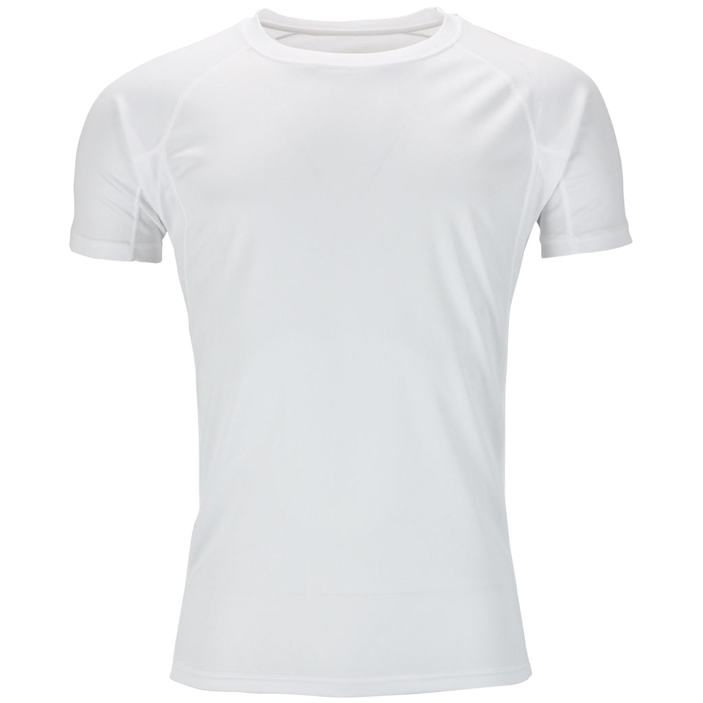 Plain white t-shirt on a white background