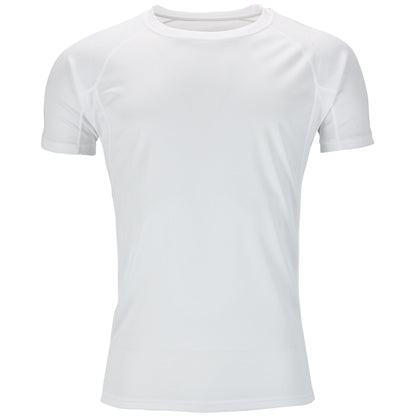 Plain white t-shirt on a white background