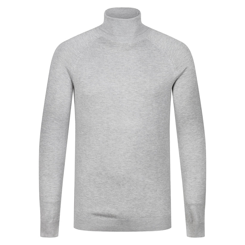 City Comfort Mens Turtle Roll Neck Jumper Lightweight Knit Sweater Casual Top - QHA UK