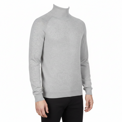 City Comfort Men's Roll Neck Jumper Soft Knit Viscose Sweater M–2XL