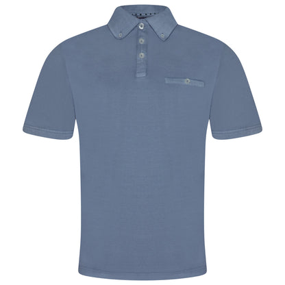 Evryone Mens Cotton Pique Polo Shirt Button Collar Short Sleeve Casual Top - QHA UK