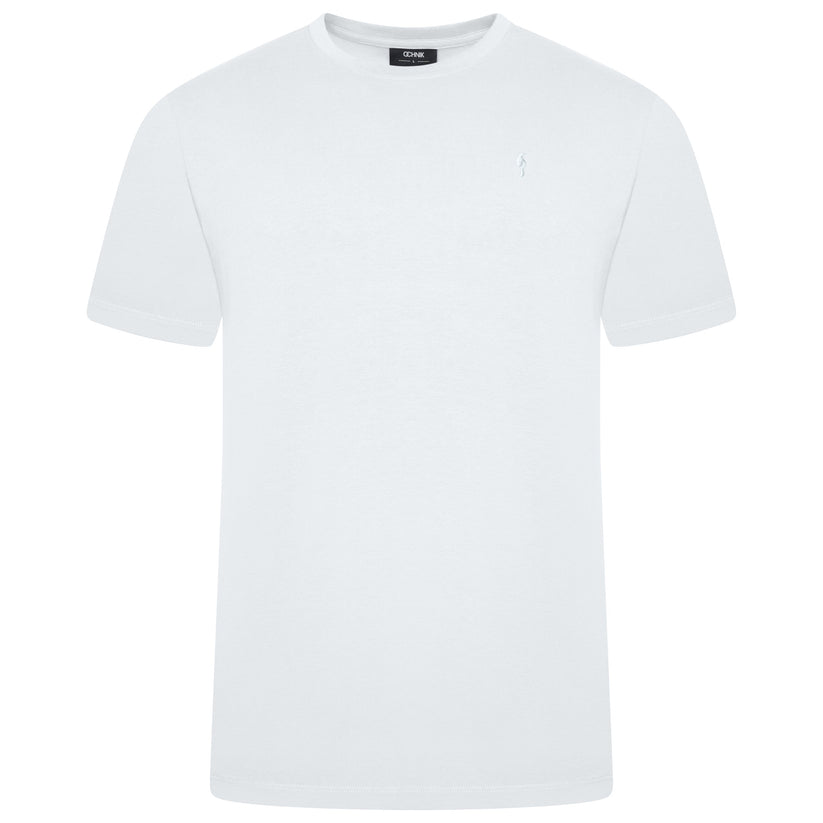 White t-shirt on a white background