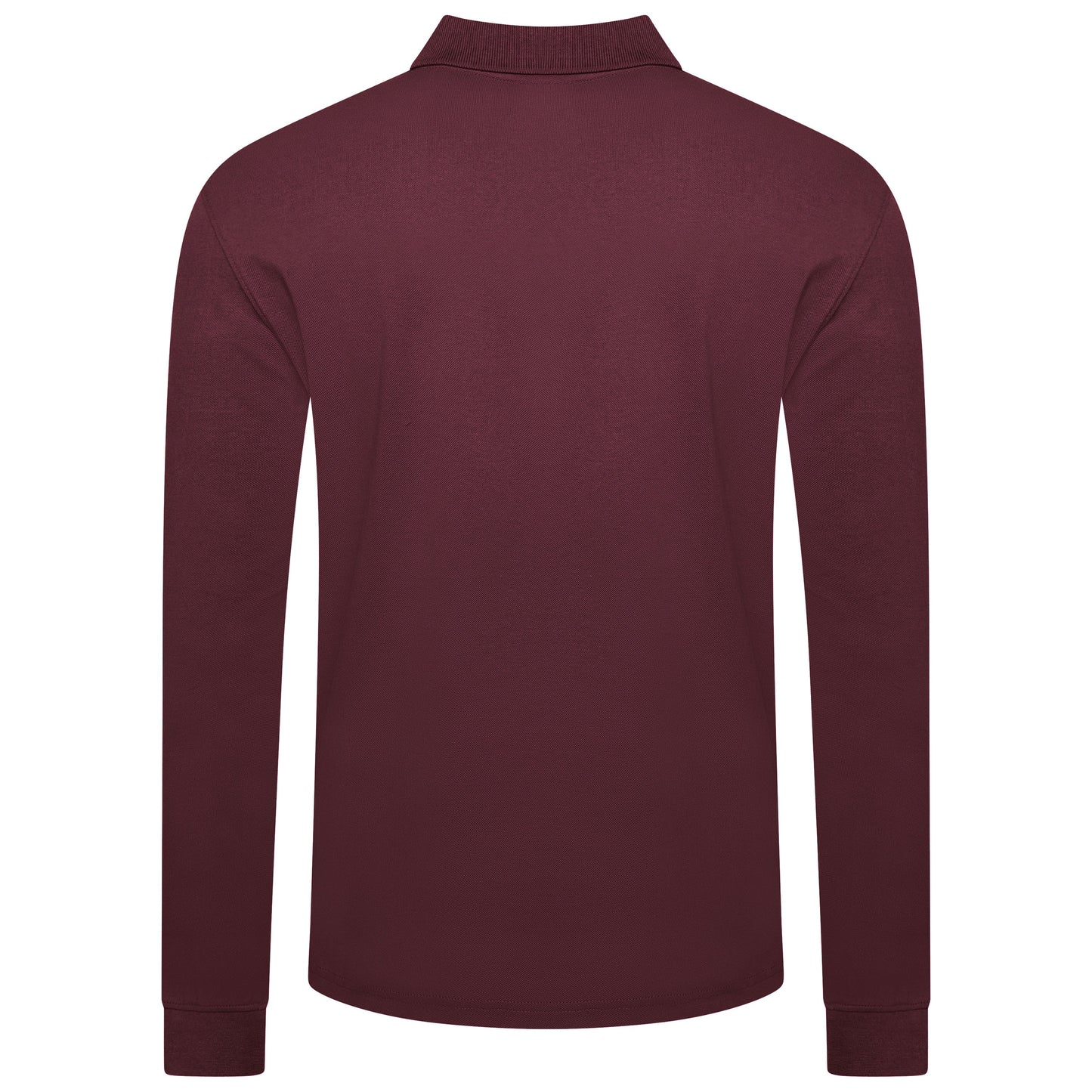 Evryone Mens Long Sleeve Pique Polo Shirt Cotton Regular Fit Casual Work Top - QHA UK