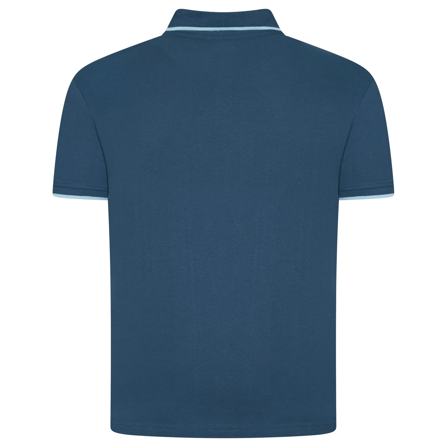 Evryone Mens Cotton Polo Shirt Contrast Tipped Short Sleeve Smart Casual Top - QHA UK
