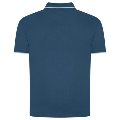 Evryone Mens Cotton Polo Shirt Contrast Tipped Short Sleeve Smart Casual Top - QHA UK