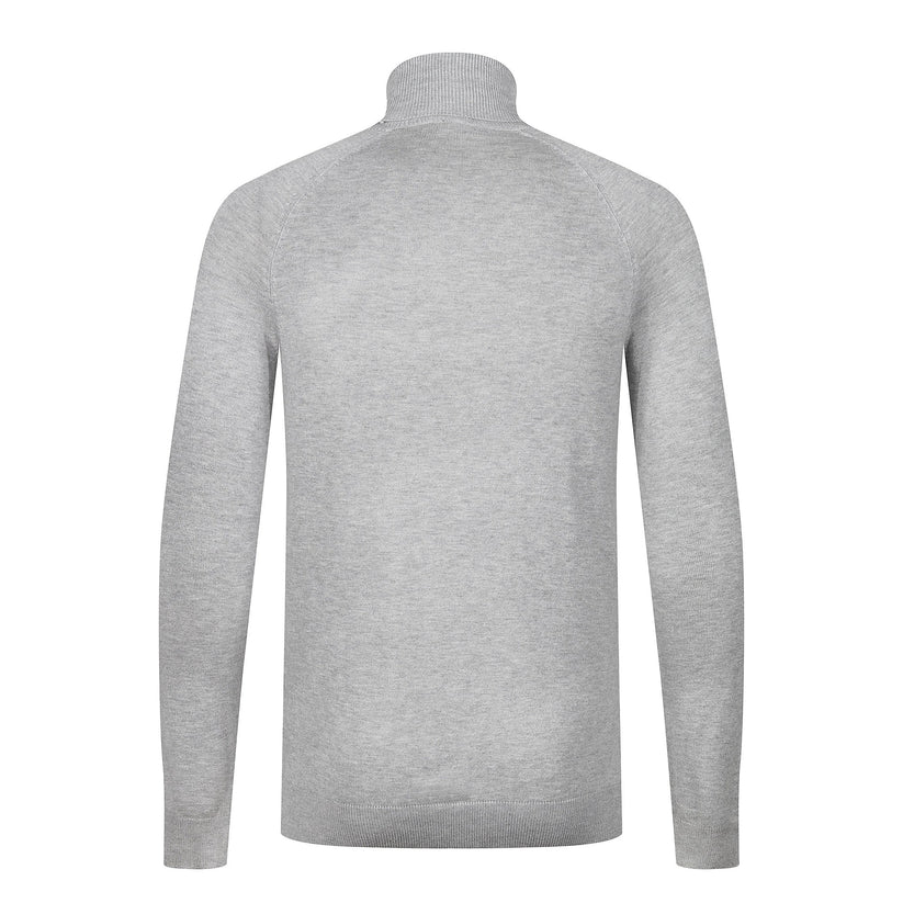 City Comfort Mens Turtle Roll Neck Jumper Lightweight Knit Sweater Casual Top - QHA UK