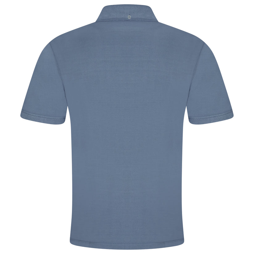 Evryone Mens Cotton Pique Polo Shirt Button Collar Short Sleeve Casual Top - QHA UK