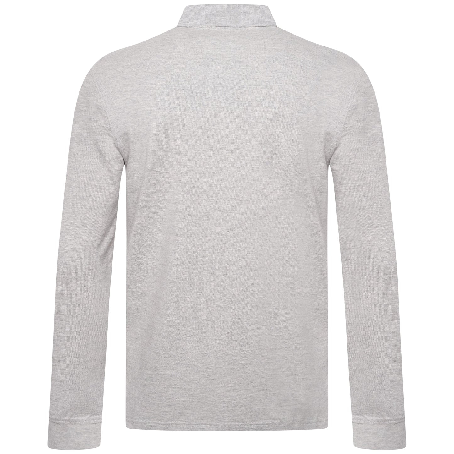 Everett Wales Mens Cotton Pique Long Sleeve Polo Shirt Casual Regular Fit - QHA UK
