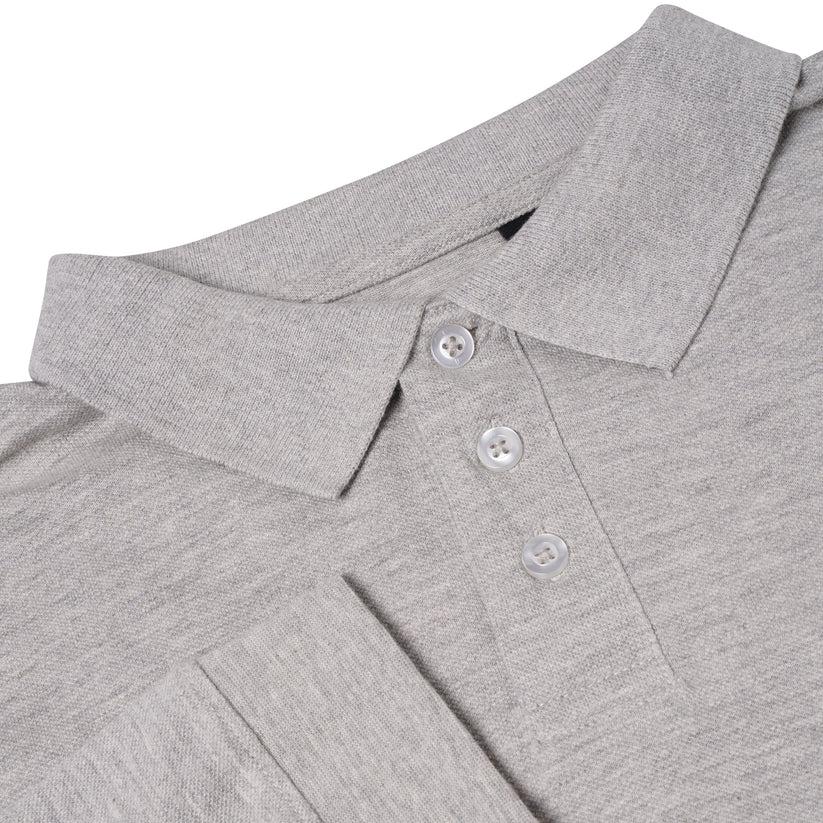 Everett Wales Mens Cotton Pique Long Sleeve Polo Shirt Casual Regular Fit - QHA UK