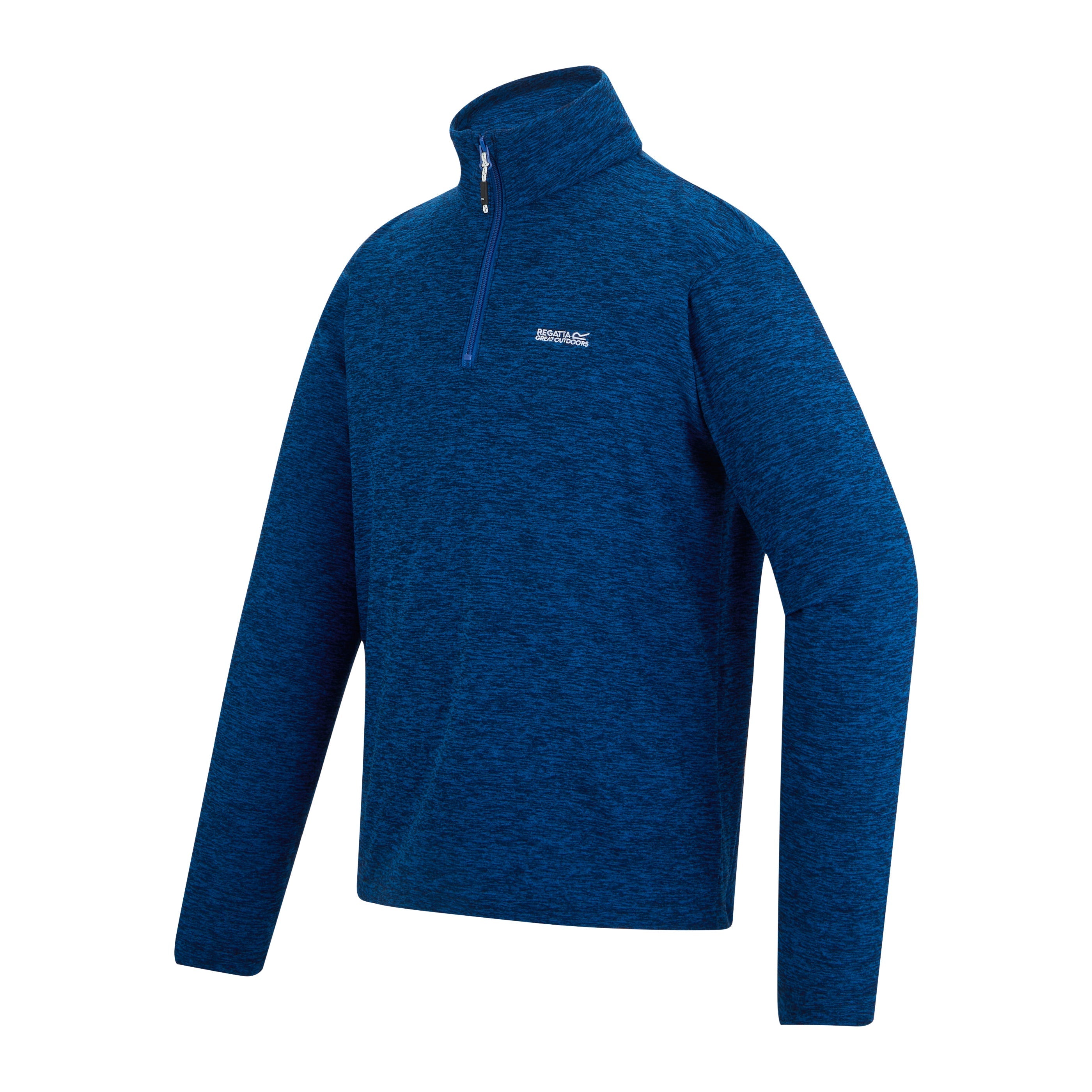Regatta Thompson Marl Mens Quarter Zip Fleece Sweatshirt Pullover Top