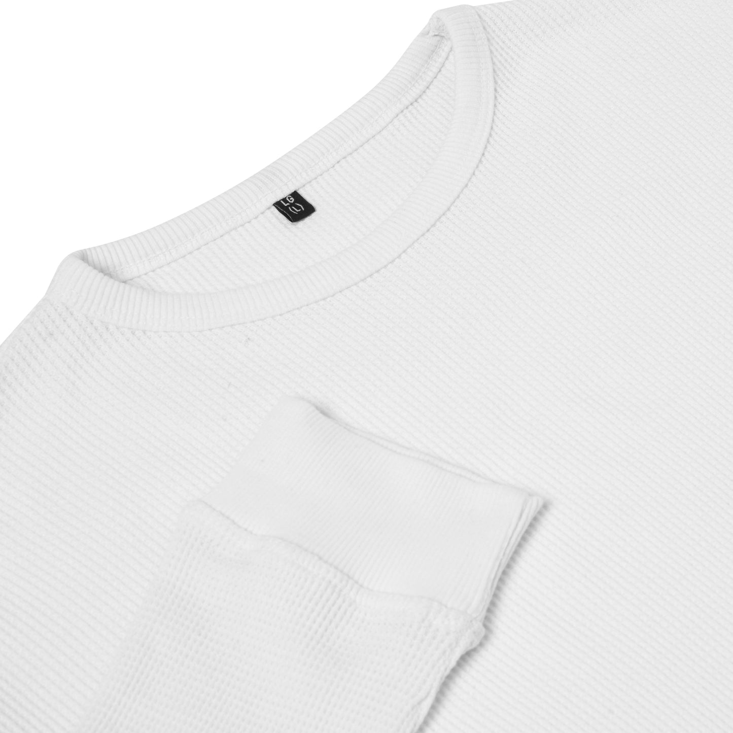 ONE Mens Waffle Knit Long Sleeve T-Shirt Cotton Crew Neck Casual Top - QHA UK