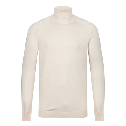 City Comfort Mens Turtle Roll Neck Jumper Lightweight Knit Sweater Casual Top - QHA UK