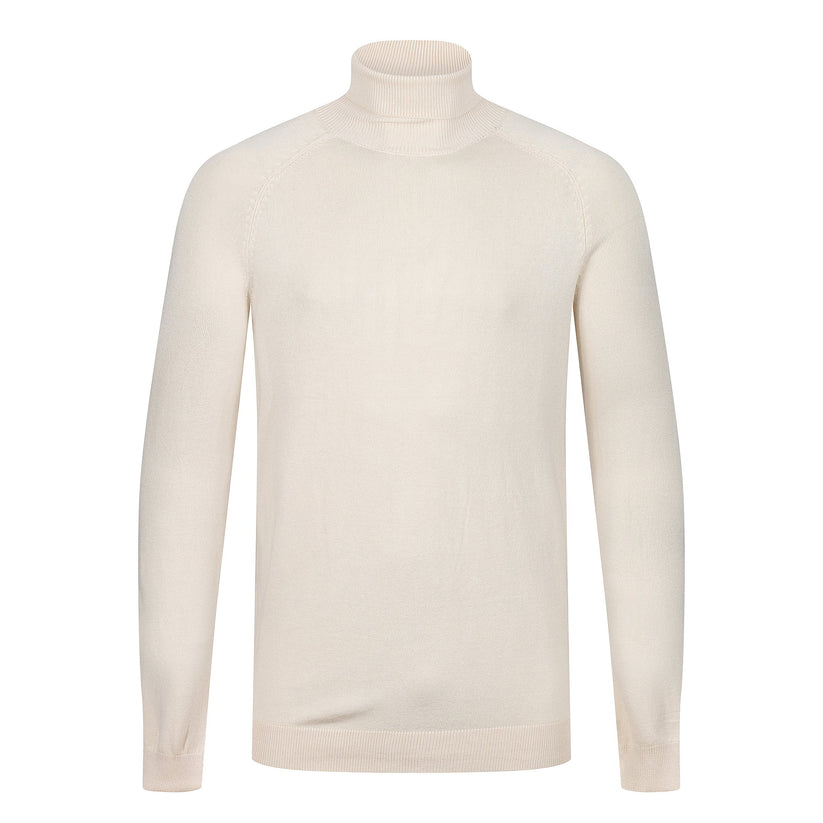 City Comfort Mens Turtle Roll Neck Jumper Lightweight Knit Sweater Casual Top - QHA UK