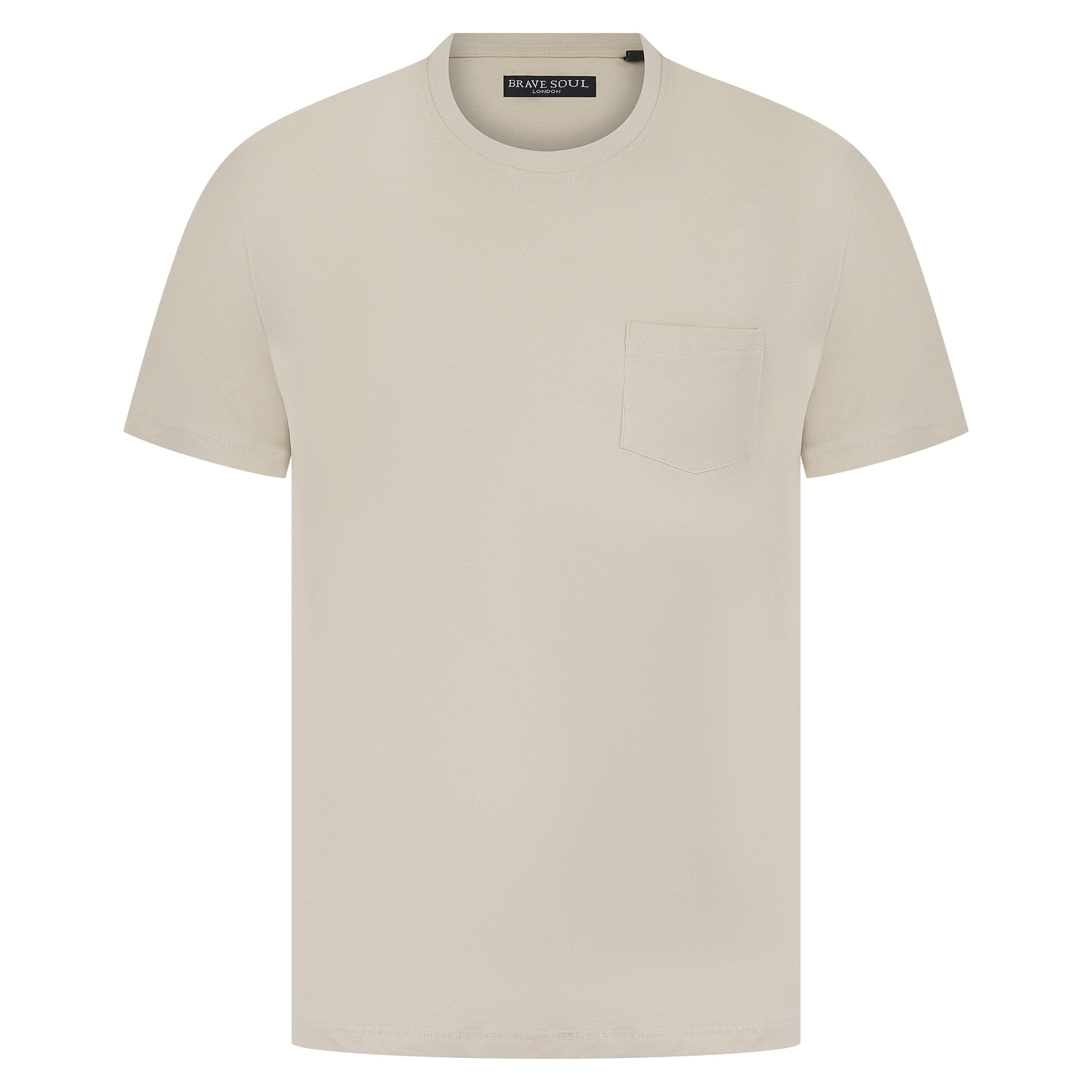 Brave Soul Arkham Crew Neck Pocket T-Shirt