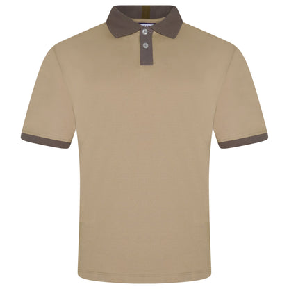 Mens Cotton Polo Shirt Contrast Collar Pique Casual T-Shirt S-2XL UK - QHA UK