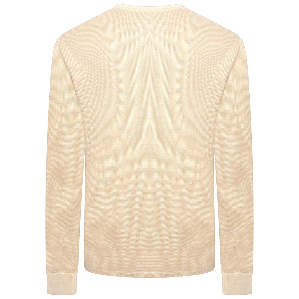 M&S Henley Waffle Long Sleeve Top