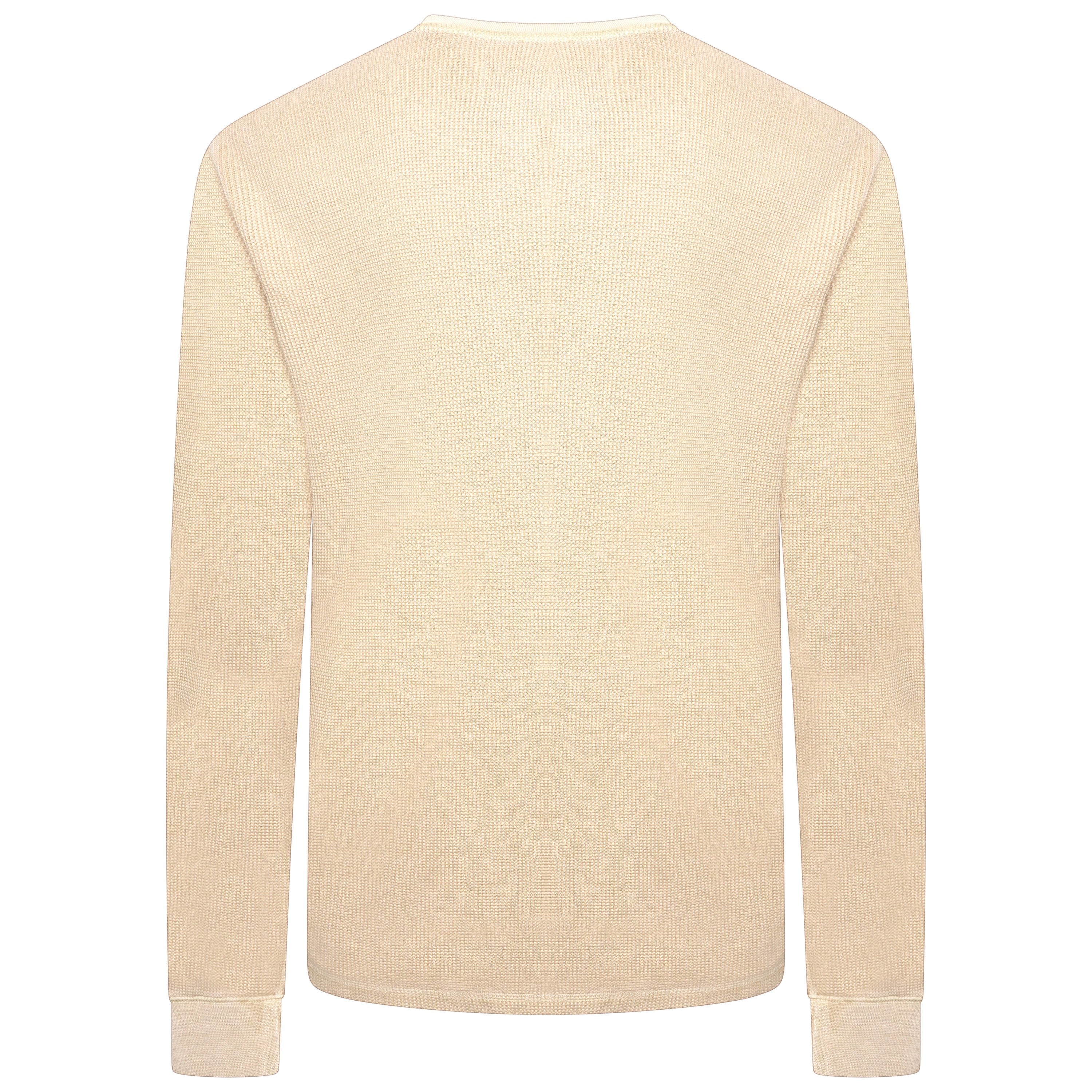 M&S Henley Waffle Long Sleeve Top