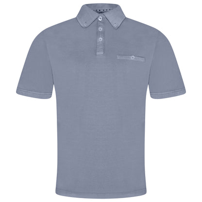 Evryone Mens Cotton Pique Polo Shirt Button Collar Short Sleeve Casual Top - QHA UK