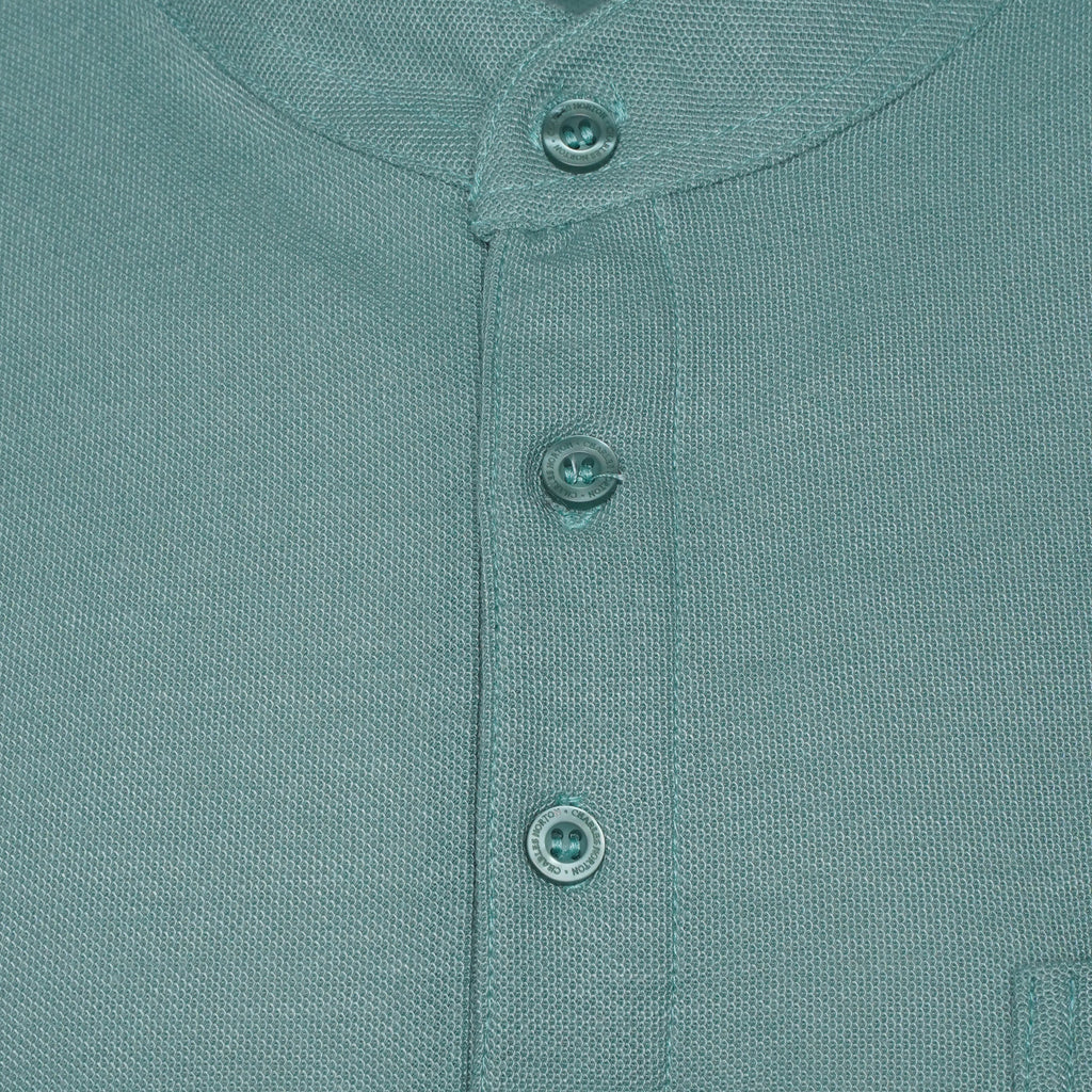 Charles Norton Grandad Collar Polo Shirt
