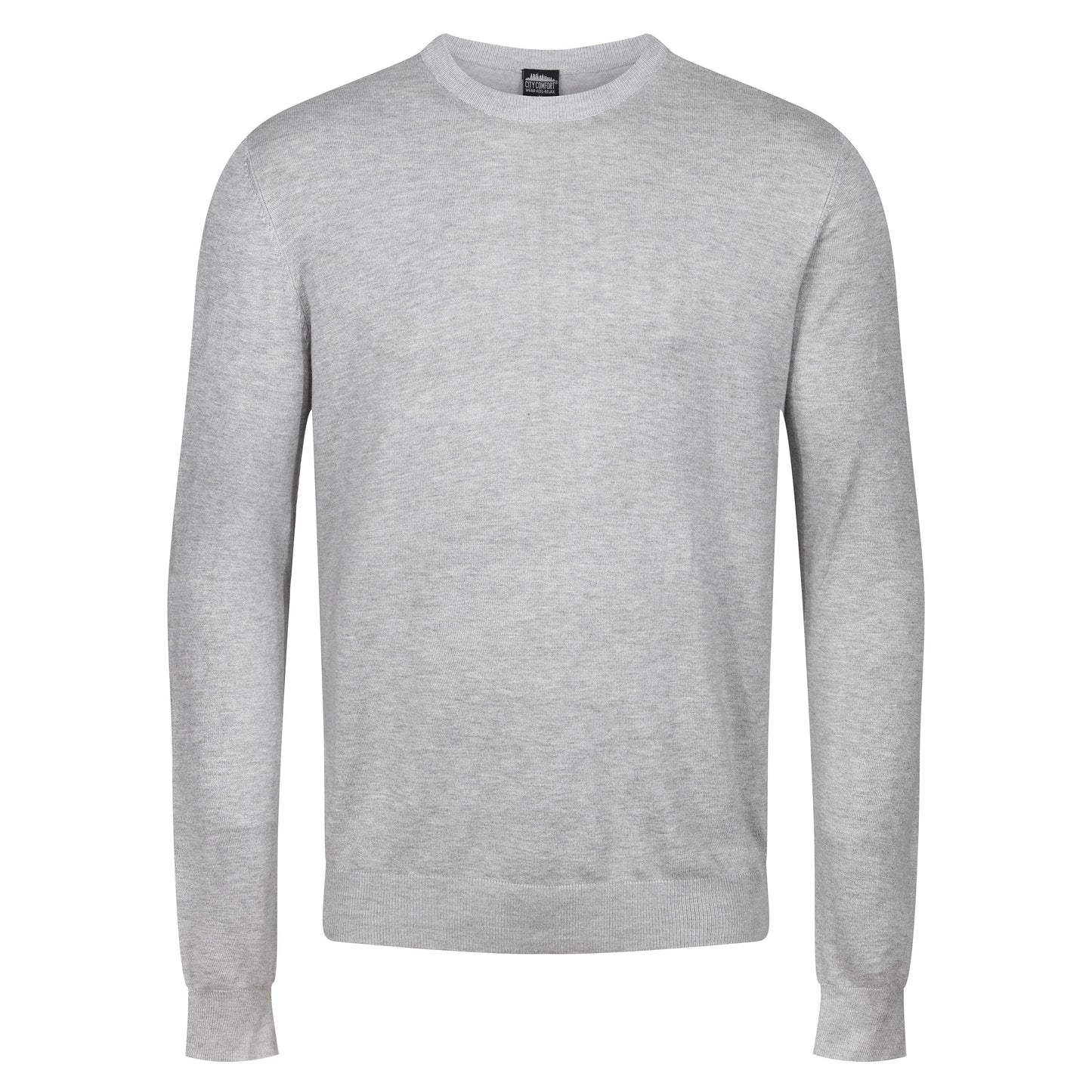 Mens Crew Neck Jumper Lightweight Knit Pullover Soft Casual Sweater - QHA UK
