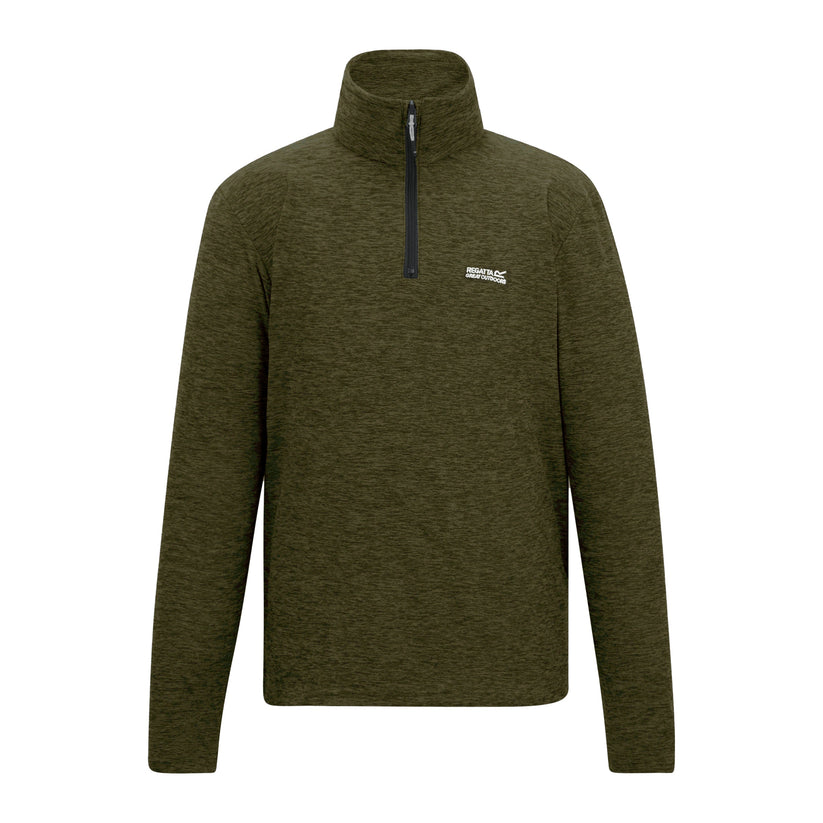 Regatta Thompson Marl Mens Quarter Zip Fleece Sweatshirt Pullover Top - QHA UK