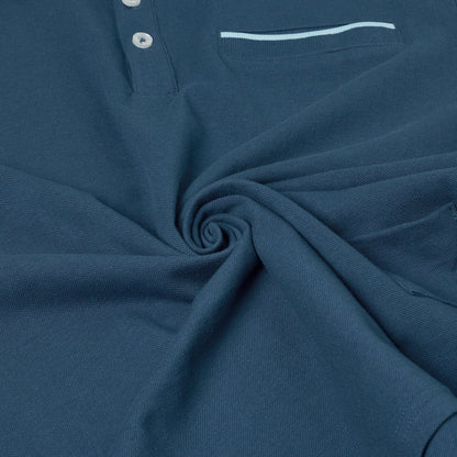 Evryone Mens Cotton Polo Shirt Contrast Tipped Short Sleeve Smart Casual Top - QHA UK