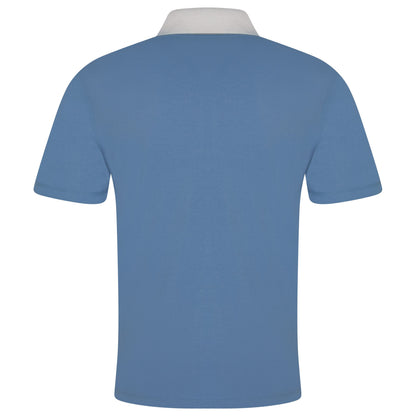 Evryone Mens Cotton Contrast Stripe Polo Shirt Short Sleeve Casual Smart Top - QHA UK