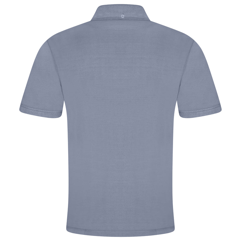 Evryone Mens Cotton Pique Polo Shirt Button Collar Short Sleeve Casual Top - QHA UK