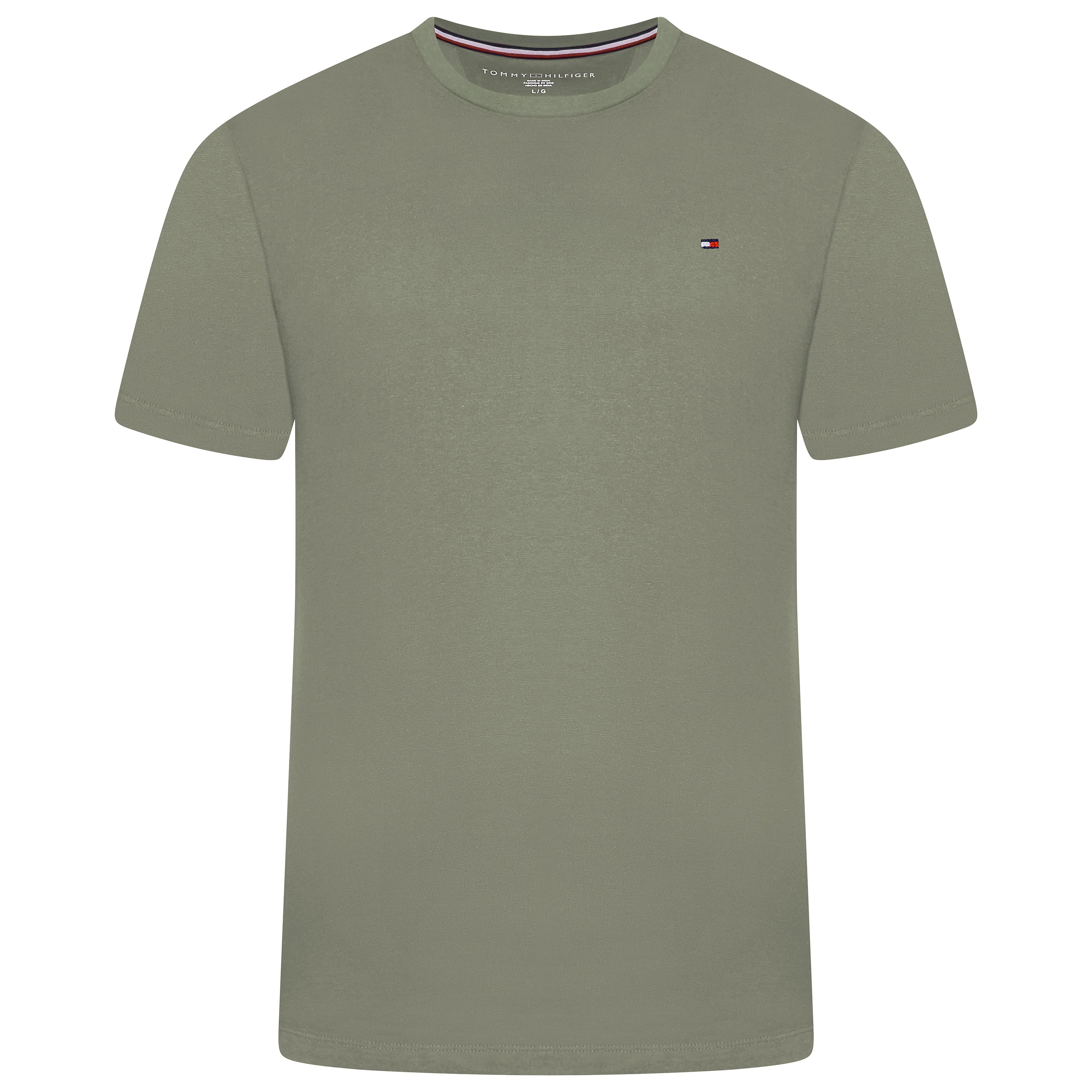 Tommy Hilfiger Mens Flag Embroidered Cotton Crew Neck T-Shirt S-2XL