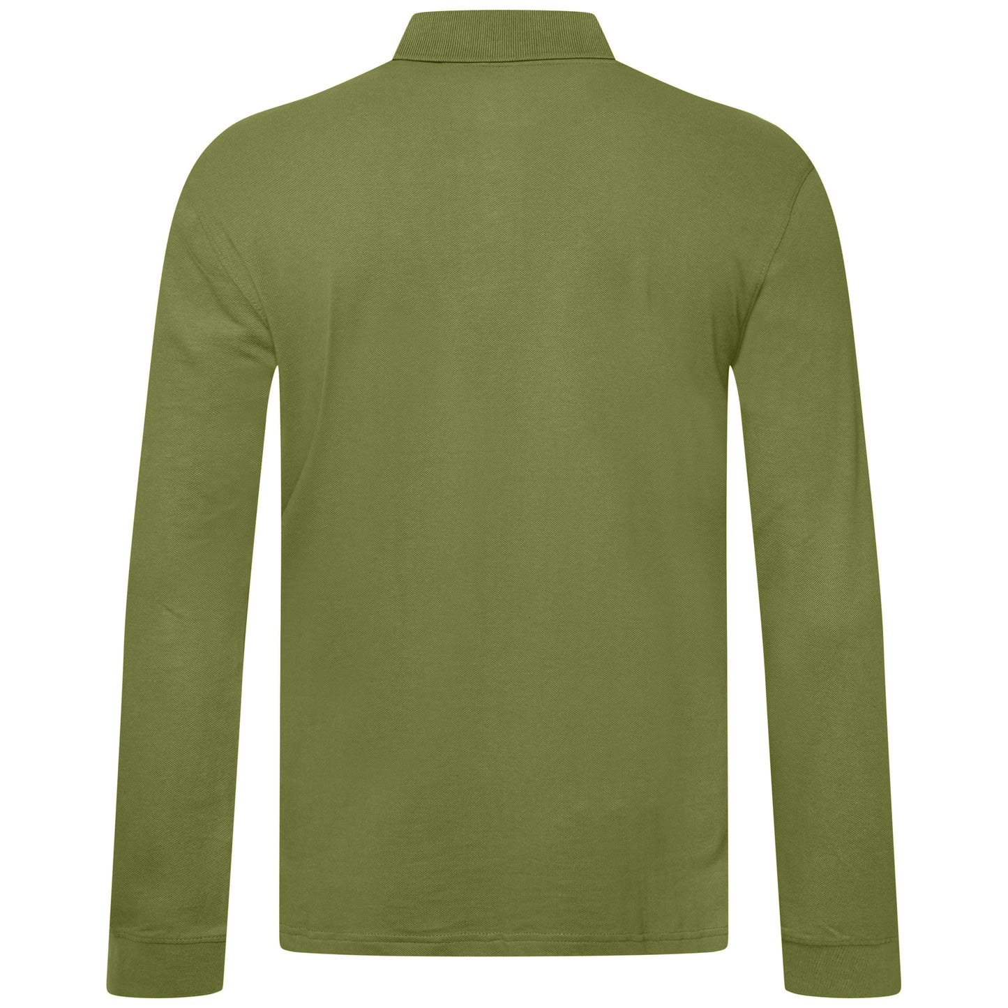 Everett Wales Mens Cotton Pique Long Sleeve Polo Shirt Casual Regular Fit - QHA UK