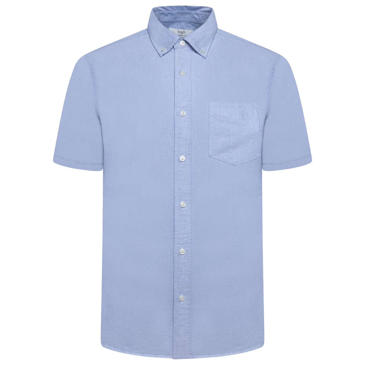 M&S Ultimate Pure Cotton Oxford Shirt Mens Short Sleeve S-4XL - QHA UK