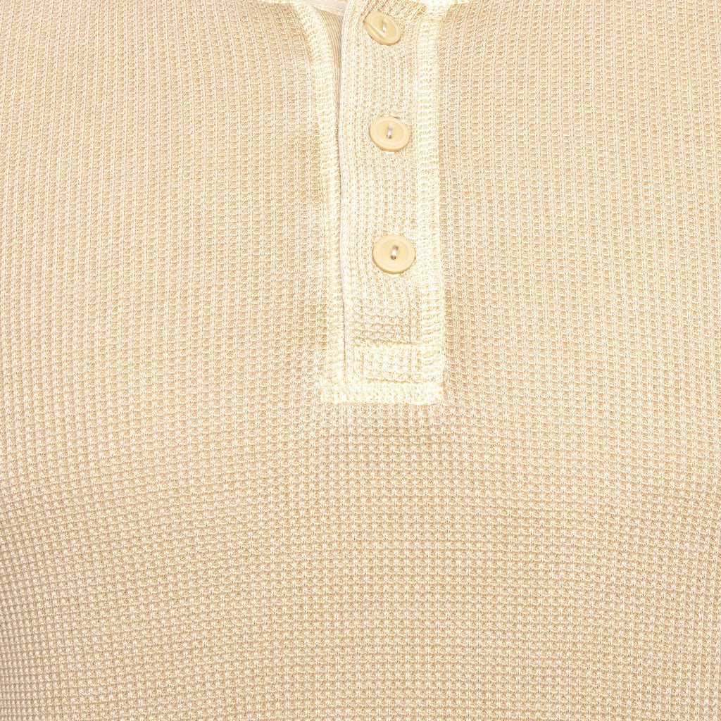 M&S Henley Waffle Long Sleeve Top