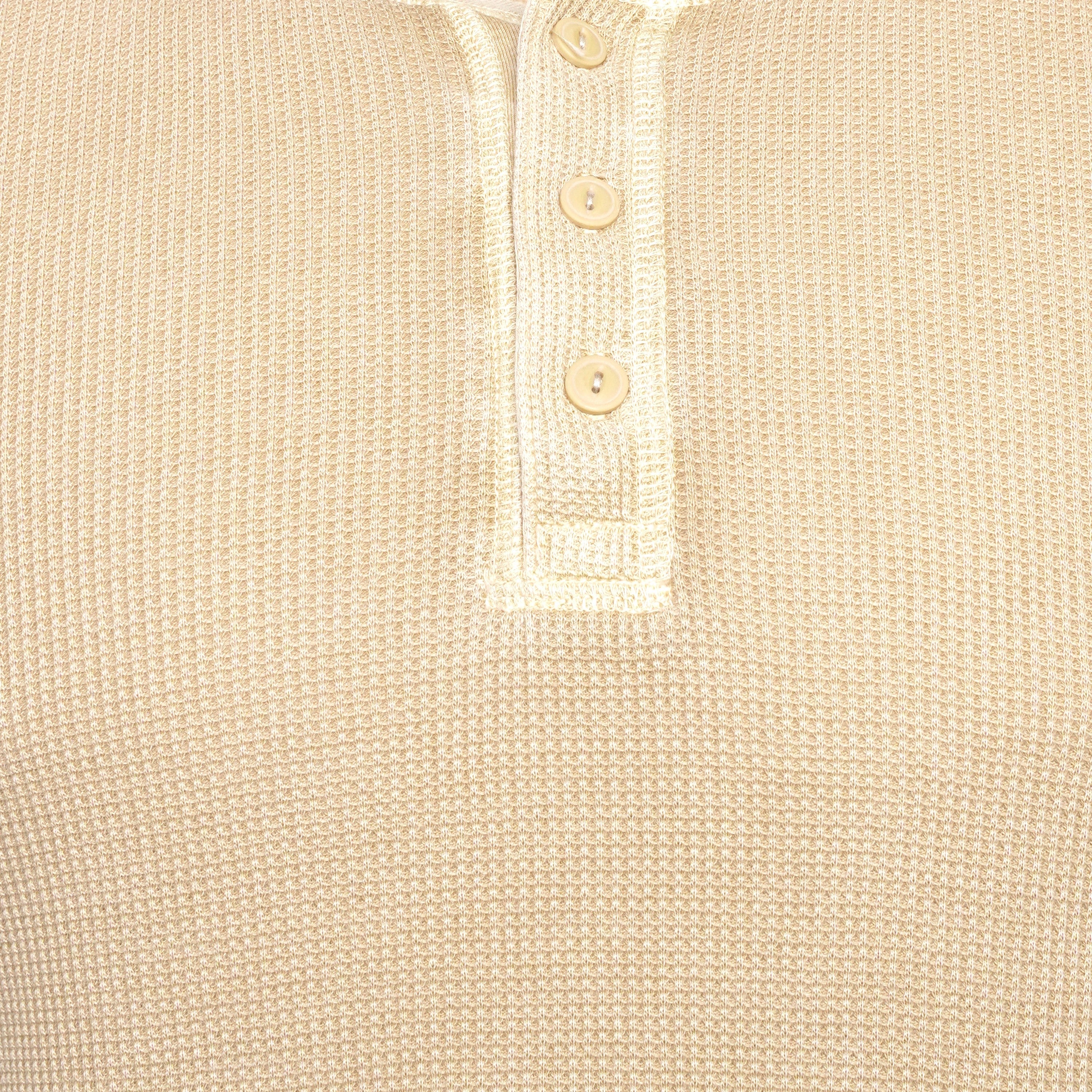 M&S Henley Waffle Long Sleeve Top