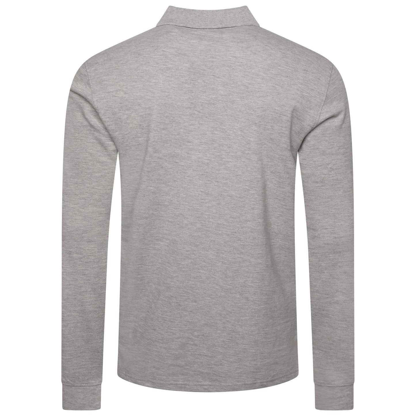 Evryone Mens Long Sleeve Pique Polo Shirt Cotton Regular Fit Casual Work Top - QHA UK