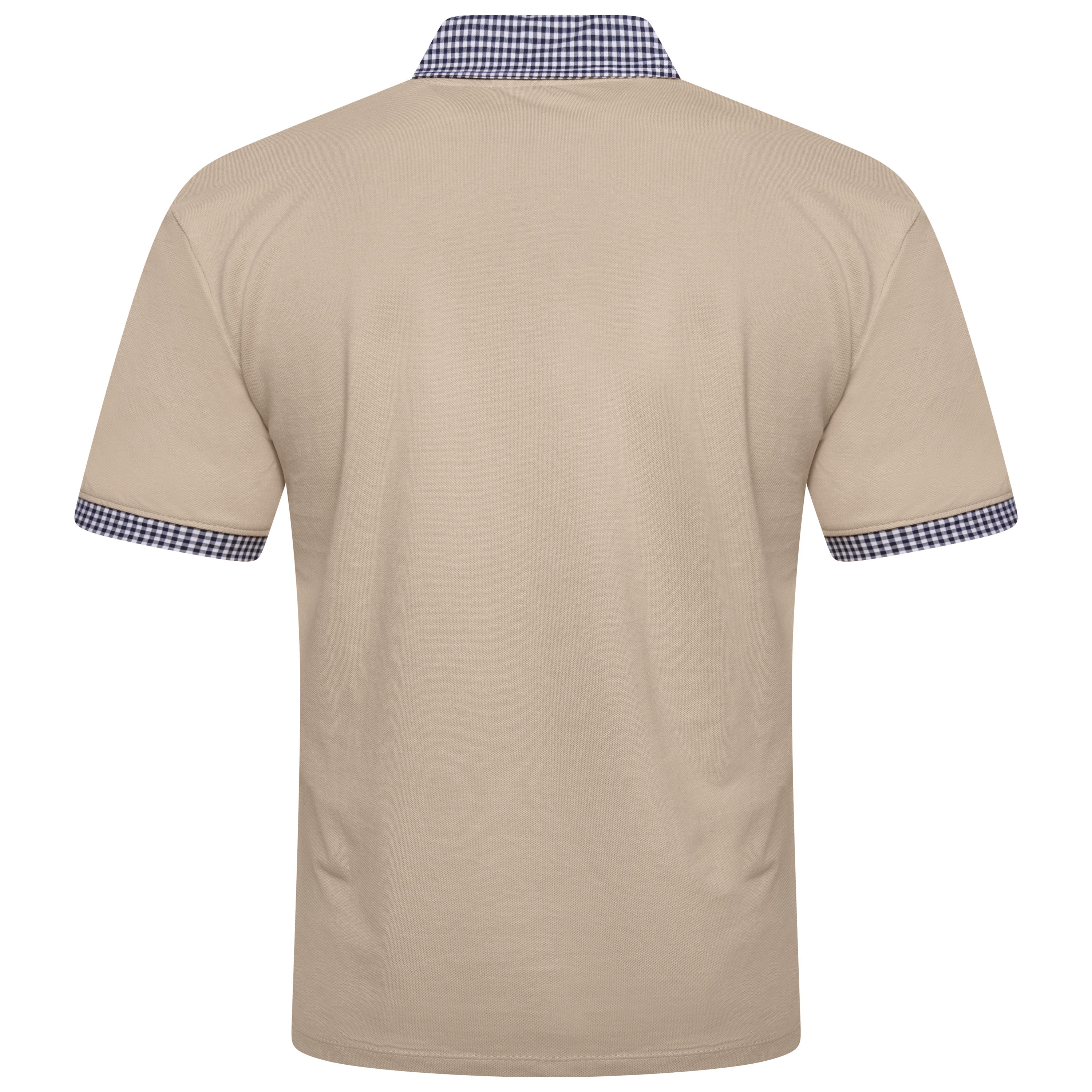 Evryone Check Collar Short Sleeve Polo Shirt
