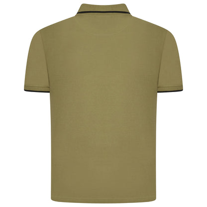 Evryone Mens Cotton Polo Shirt Contrast Tipped Short Sleeve Smart Casual Top - QHA UK