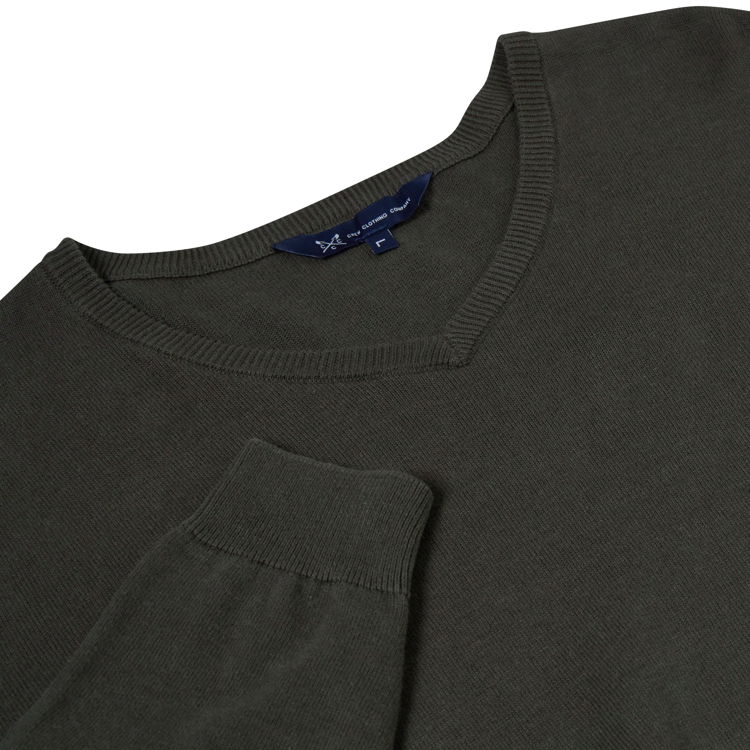 Crew Clothing Mens V Neck Jumper Cotton Knit Sweater Casual Regular Fit