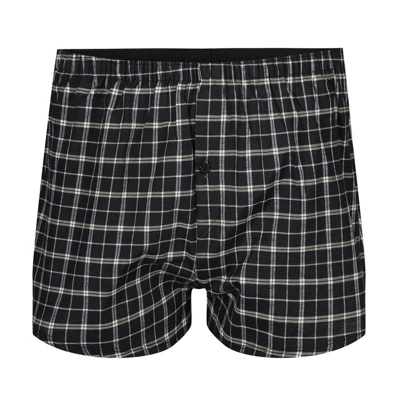 Payden Mens 3 Pack Check Boxer Shorts Cotton Rich Underwear S-2XL - QHA UK