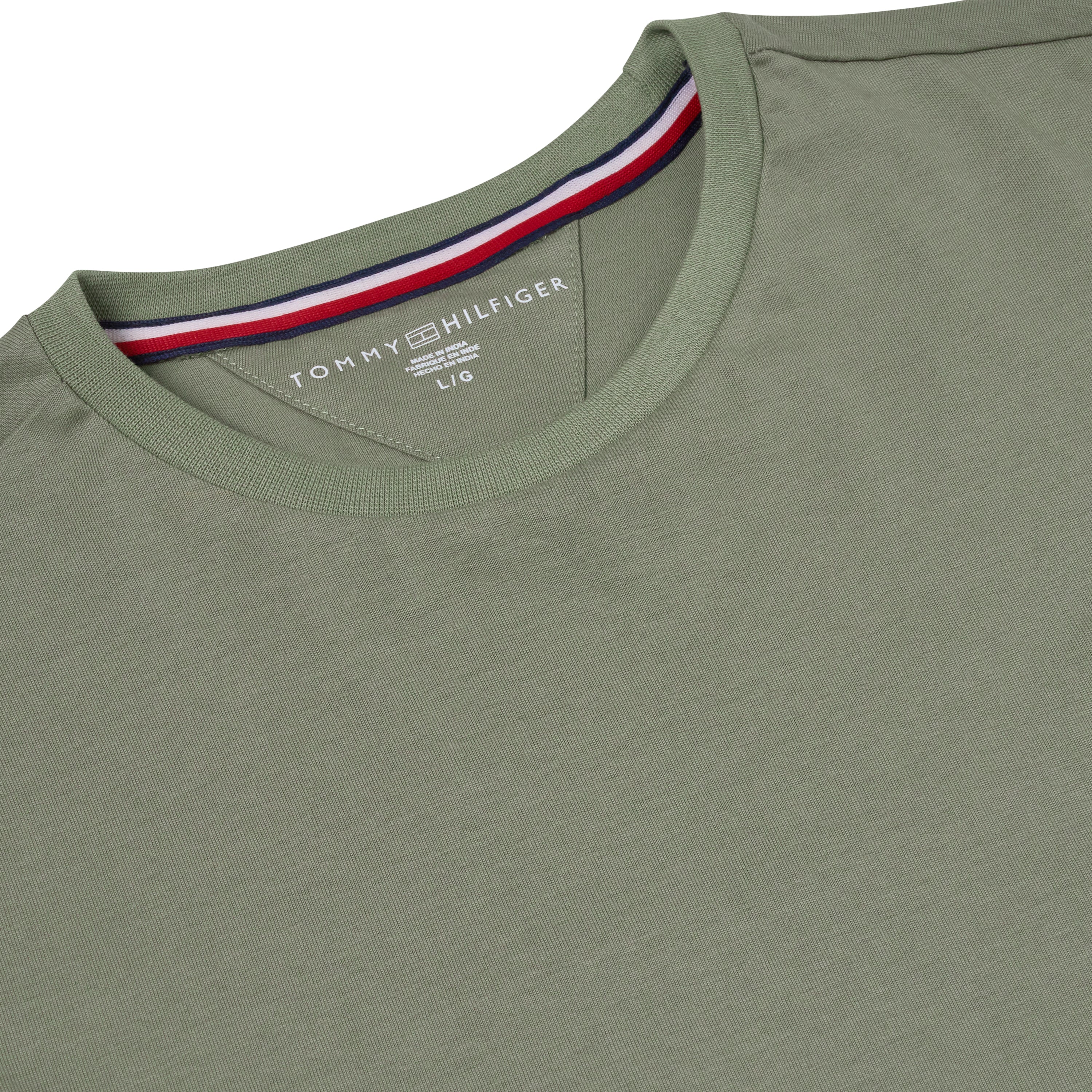 Tommy Hilfiger Mens Embroidered Logo Cotton Crew Neck T-Shirt S-2XL - QHA UK